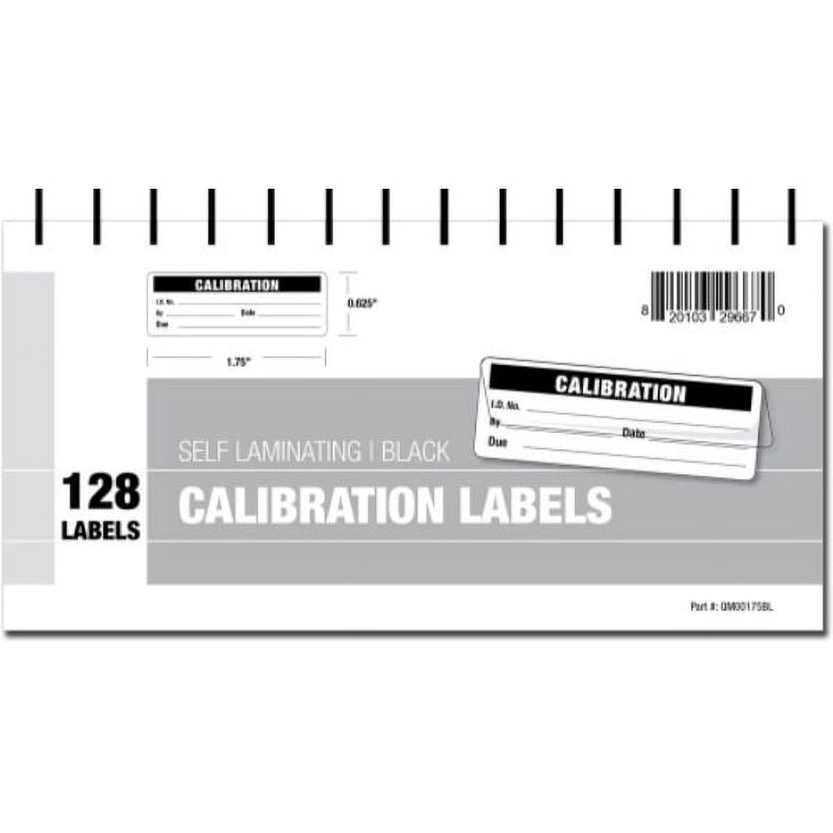 calibration labels self laminating with spiral bound cover (black