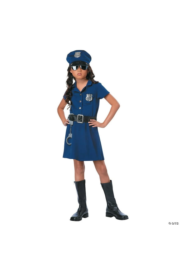 Child  Police Officer Girls Costume Child Size 10 - 12