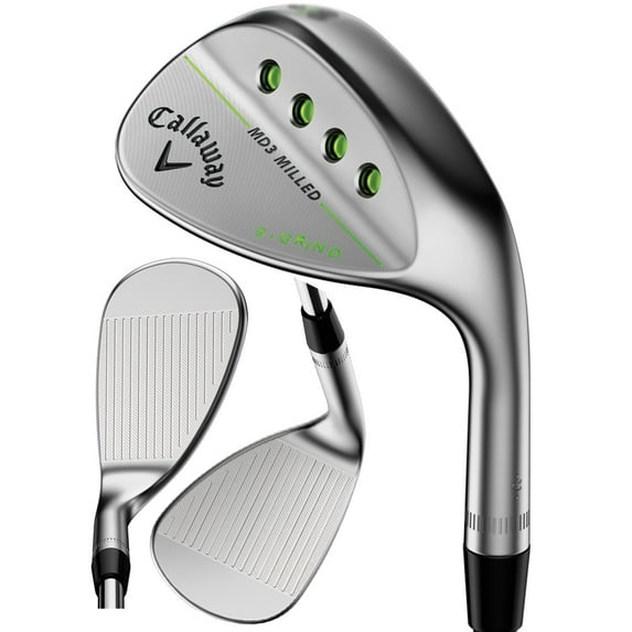 callaway mack daddy 3 chrome s-grind wedge (52 degree, stiff flex, steel, right hand)