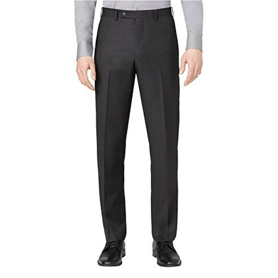 Calvin Klein Charcoal Calvin Klein X-Treme Slim Fit Dress Pants For Men-32L32