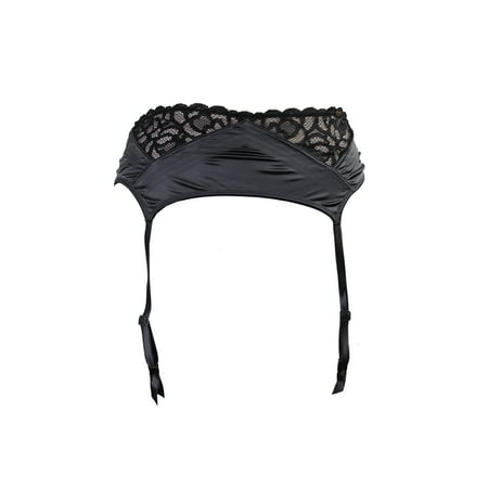 calvin klein black grey collection lace garter belt m-l