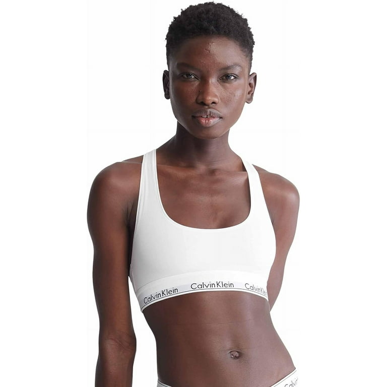 Buy Calvin Klein - Women's Cotton Bralette and Thong Underwear Set (White,  XL) Online at desertcartTunisia