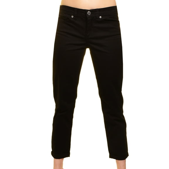 Calvin Klein Womens Power Stretch Skinny Cropped Pants Black 2