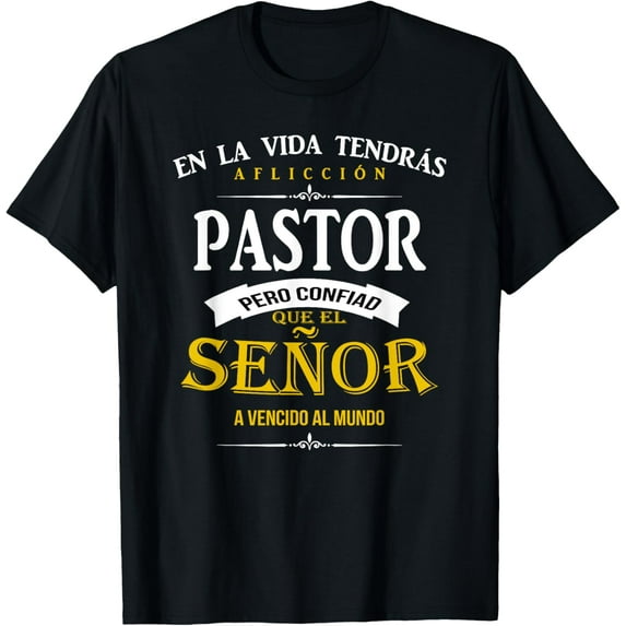 camisa cristianas para pastor Spanish christian T-Shirt