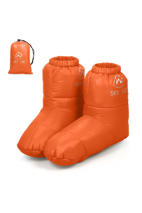 camping slippers Boots Down Booties Camping Slippers Winter Warm Duck Down Slippers Boots -15 ~ 0 degrees Celsius Home Outdoor Camping Shoes Footwear for Men Women