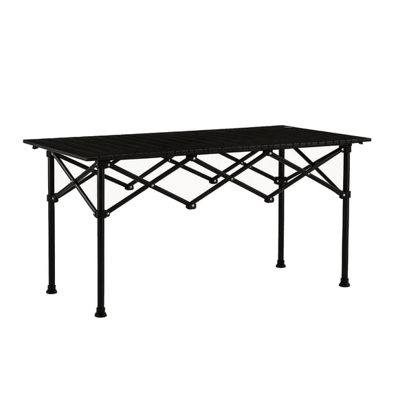 BN-LINK Folding Table Camping Table for Outdoor Barbecue Picnic Table Outdoor Table Garden Table,Lightweight with Carry Bag,47.2" L x 20.5" W x 22" H, Black