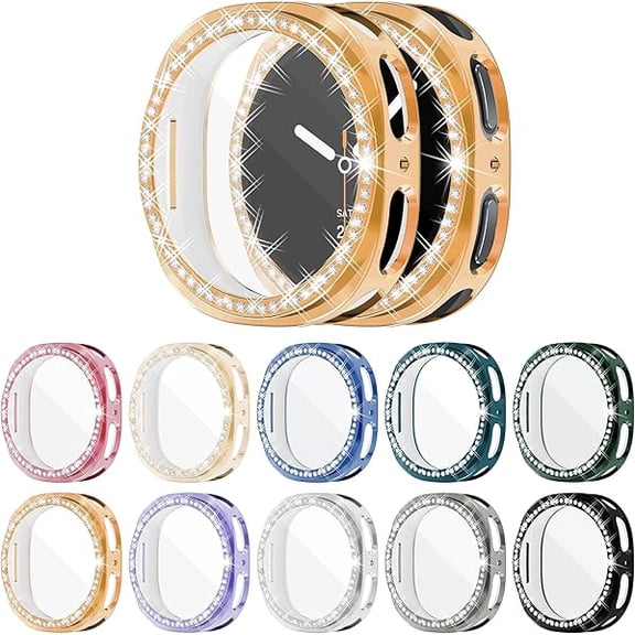 can [10-Pack] Bling Watch Screen Protector for Samsung Galaxy Watch8 40mm, Glitter Protection Cases TPU Soft Cover with Sparkly Rhinestones for Galaxy Watch8 40MM(SM-L320)