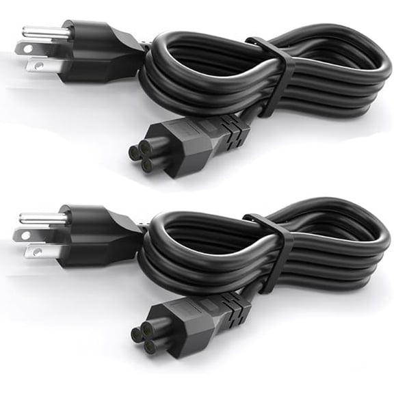 can 10FT Long Laptop Replacement Cord, 3 Prong Mickey Mous AC Power Cord Compatible with Dell, HP, Lenovo, Acer, Asus Notebook Computer Charger, LG LCD LED Smart TV, Epson Printer Power Cable, 2Pack