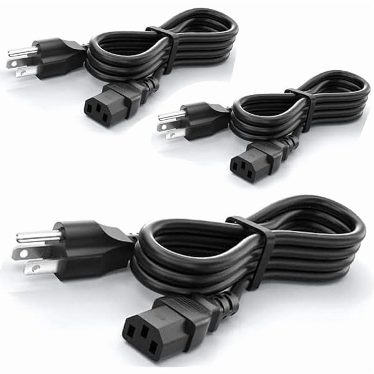 can 10ft 10A 125V AC Power Cord for PC, Computer Power Cable 3 Prong for Monitor, Server, Printer, Replacement Power Supply Cord, 10 Foot Desktop Power Cord, 3 Aack