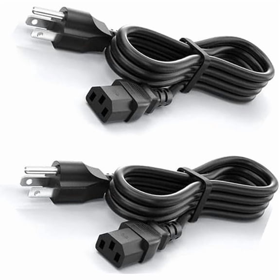 can 10ft 10A 125V AC Power Cord for PC, Monitor, Networking Devices, 3 Prong Computer Power Cable, Replacement Power Cord for Electronics, 10 ft Power Supply Cable, 2p