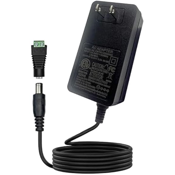 can 12V 5A Power Supply,DC 12 Volt 60W Adapter LED Driver AC 100~240V to 12vdc Transformer Converter 5 Amp with 5.5x2.1mm Plug for 12v Strip Light,Controller,CCTV Camera etc(60 Watts Power Supply)