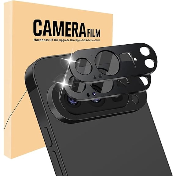 can 2 Pack for Google Pixel 9 Pro Camera Lens Protector,Premium Metal Tempered Glass Camera Cover,Anti-Scratch High Definition Camera Screen Protector for Pixel 9 Pro (Black)