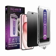 can 2-Pack Matte Privacy Screen Protector for iPhone 16 and iPhone 15 and iPhone 14 Pro 6.1-Inch, Auto Dust Removal, No Bubbles,Anti-Spy Tempered Glass Film, Easy Installation