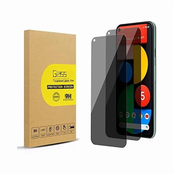can 2 Pack Privacy Screen Protector for Google Pixel 5 [Anti-Spy Tempered Glass], Ultra HD, Anti-Scratch, Bubble-Free, Easy Install 9H Protective Glass for Pixel 5