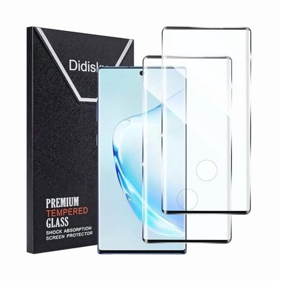 can 2 Pack Screen Protector For Samsung Galaxy Note 10 Plus Tempered Glass, Anti Scratch, 9H Hardness,Bubble Free, Easy to Install, HD Clear,3D Curved Full Coverage