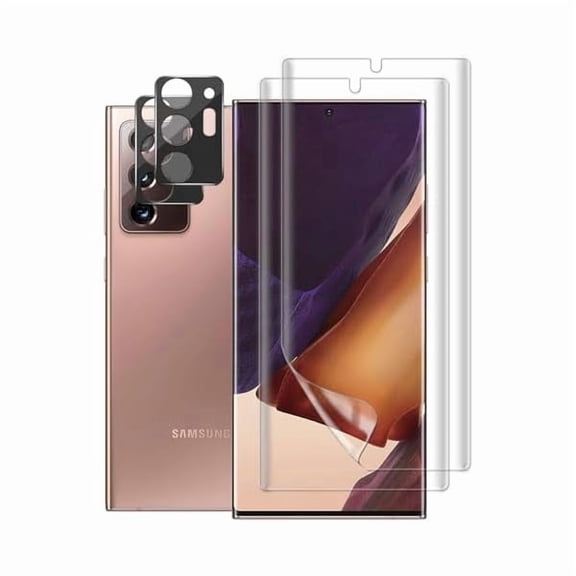 can 2 Pack Screen Protector for Samsung Galaxy Note 20 Ultra 5G / 4G (6.9 inches) (Not Glass), Flexible Soft TPU Film with Camera Lens Protector