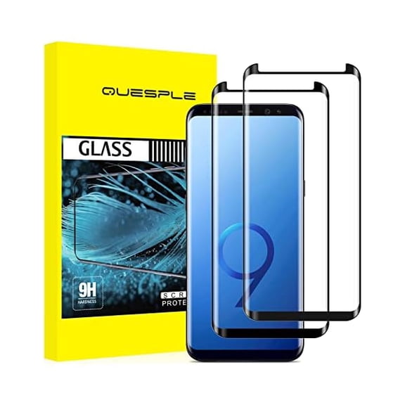 can [2 Pack Screen Protector for Samsung Galaxy S9 5.8 Inch, HD Clear Tempered Glass, Easy Installation, High Sensitivity, Case Friendly