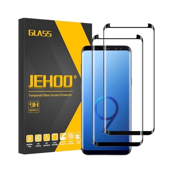 can [2 Pack] Screen Protector for Samsung Galaxy S9, Support Fingerprint, 9H Tempered Glass Film, Easy Installation, Bubble Free