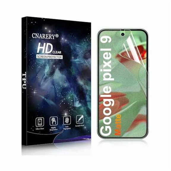 can 2 Pack for Google Pixel 9 Matte Screen Protector [Not Glass], HD Clear, Anti-Scratch, Anti-Glare, Support fingerprint