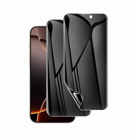 can 2 Pack for iPhone 16 Pro Max Privacy Screen Protector [Like Original Touch Sensitivity], Anti-Spy Private iPhone 16 Pro Max Film [Non-Glass], Case Friendly, Scratch-Resistant, Self-Healing