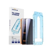 can 2 Pack privacy screen protector for iPhone 17 Pro,Military Grade Shatterproof,9H+Hardness,Full Coverage,Anti-Fingerprint,No Bubble, Easy Installation
