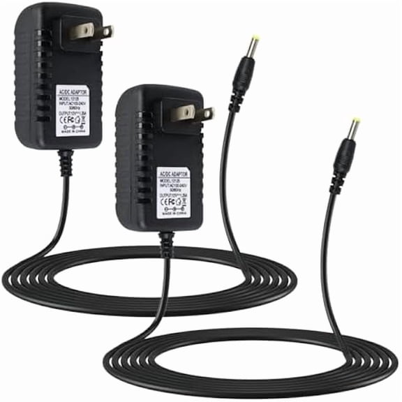 can 2 Pcs Power Cord for Alexa Dot 3rd / 4th / 5th Gen 2022, Echo Show Black Charger Cable - 1.5M Long Power Adapter