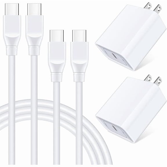 can 20W PD Power Adapter Wall Charger Box+6ft Type C to C Cable