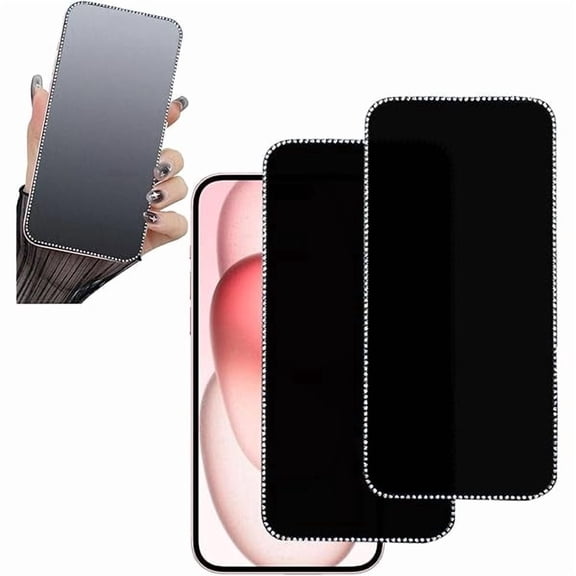 can 2PCS Glitter Privacy Matte Screen Protector suit for iPhone 17 Promax/iPhone 16 ProMax,Diamond Anti-Spy Bling Shiny Sparkling Tempered Glass Suit for iPhone 17 Promax/iPhone 16 ProMax 6.9Inch
