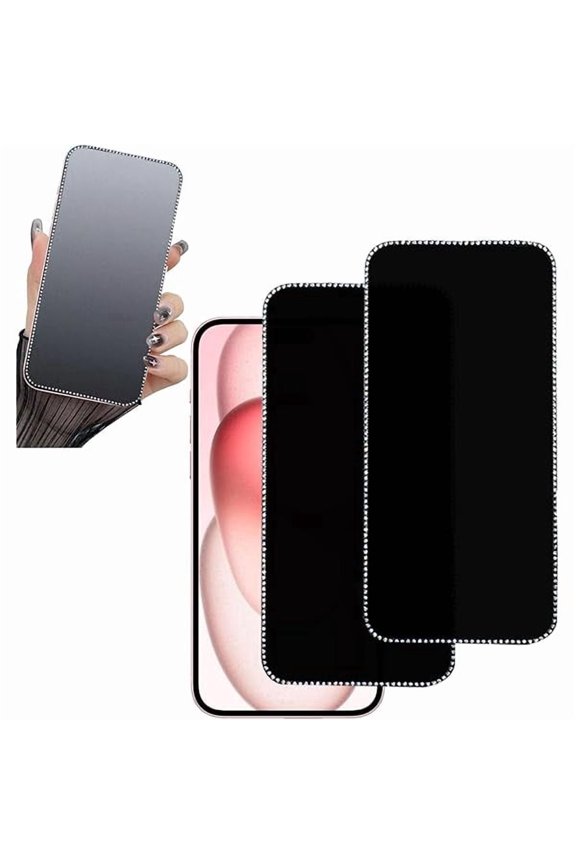 can 2PCS Glitter Privacy Matte Screen Protector suit for iPhone 17 Promax/iPhone 16 ProMax,Diamond Anti-Spy Bling Shiny Sparkling Tempered Glass Suit for iPhone 17 Promax/iPhone 16 ProMax 6.9Inch