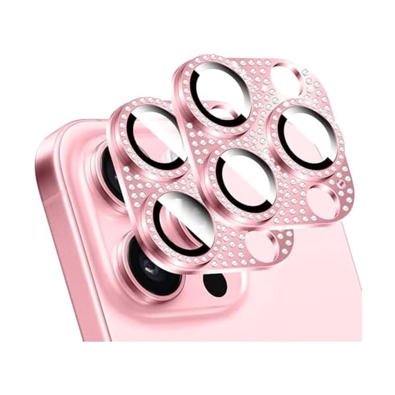 can 2PCS Shiny Diamond Camera Lens Protector for iPhone, Metal 3D ...