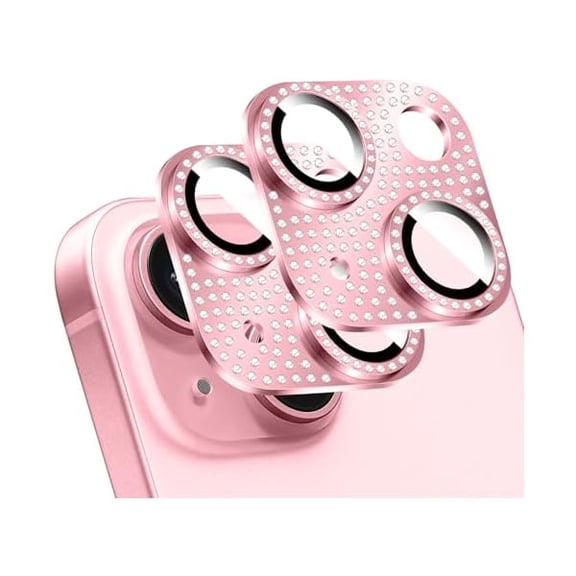 can 2PCS Shiny Diamond Camera Lens Protector for iPhone, Metal 3D Sparkling Rhinestone Phone Decorated, Anti-Scratch Full Coverage Protection Back Camera Cover for iPhone 14/iPhone 14 Plus