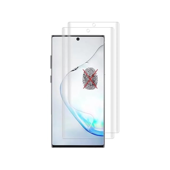 can 2pcs Anti-Fingerprint Matte Hydrogel film for Samsung Galaxy Note10+ 5G 4G 6.8" Note 10 Plus Anti-Glare Transparent Soft TPU Screen Protector Explosion-Proof Fingerprint Unlock, Ultra-Thin
