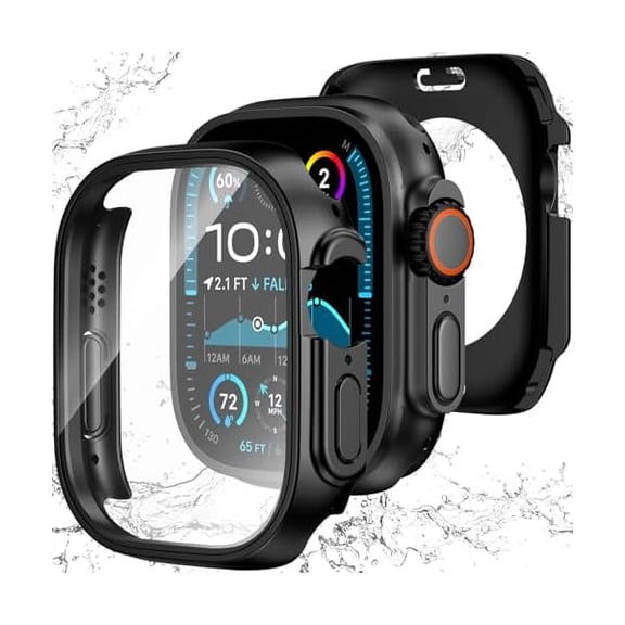 can [3 in 1] Waterproof Case for Apple Watch Ultra 3/Ultra 2/Ultra 49mm,Built-in Tempered Glass Screen Protector,360 Full Coverag PC Bumper,Sensitive Touch Protective Cover for Sports