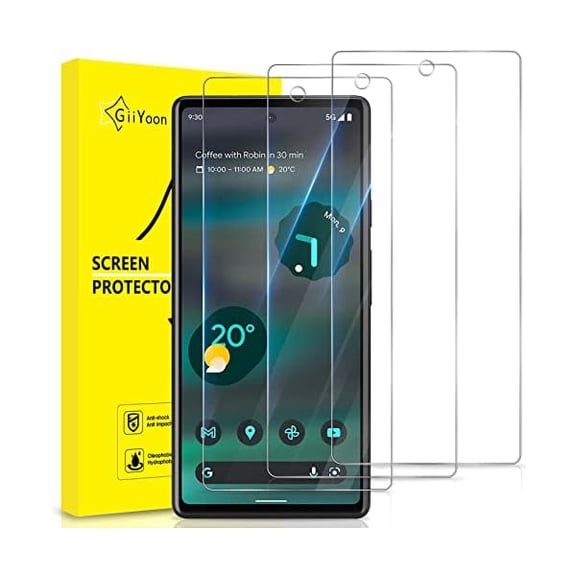 can -3 PACK Screen Protector for Google Pixel 6A Tempered Glass [HD Full Coverage] [Easy Installation] [Round Edge] [Scratch Resistant] [9H Hardness] Protective Film