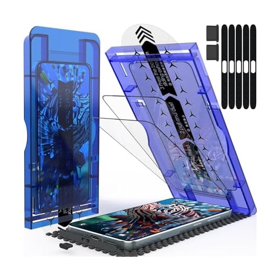 can 3 Pack Designed for Samsung Galaxy S23 FE Screen Protector with Install Frame, 9H Tempered Glass Film, Bubble Free