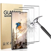 can 3 Pack Galaxy S23 Ultra Screen Protector, 9H Tempered Glass, Ultrasonic Fingerprint Support, 3D Curved,HD Clear Scratch Resistant for Samsung S23 Ultra6.8 Inch Glass Screen Protector