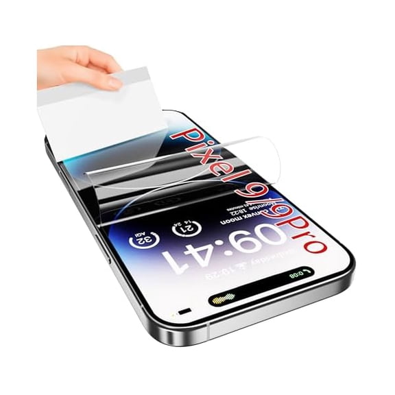 can 3 Pack for Google Pixel 9 TPU Films Screen Protectors, Fingerprint Unlock, HD Clear, Anti Scratch, Bubble Free, Ultra Thin, Easy Installation for Pixel 9