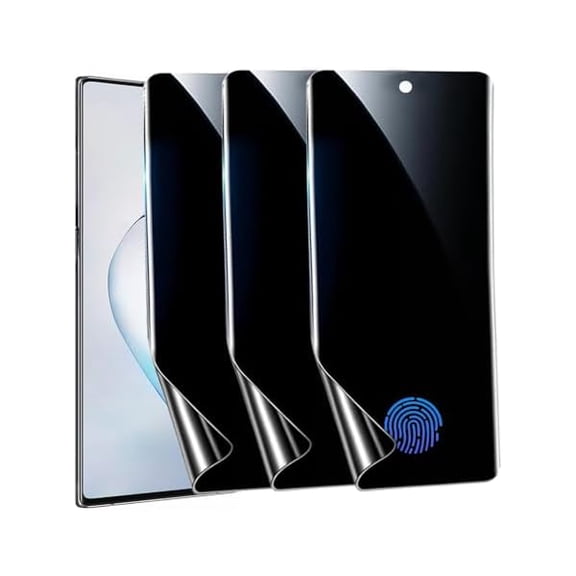 can 3-Pack Privacy Screen Protector for Samsung Galaxy Note 10 Plus 5G, Anti-Spy Flexible TPU Film, Support Fingerprint Unlock,Touch Sensitive [Not Glass]