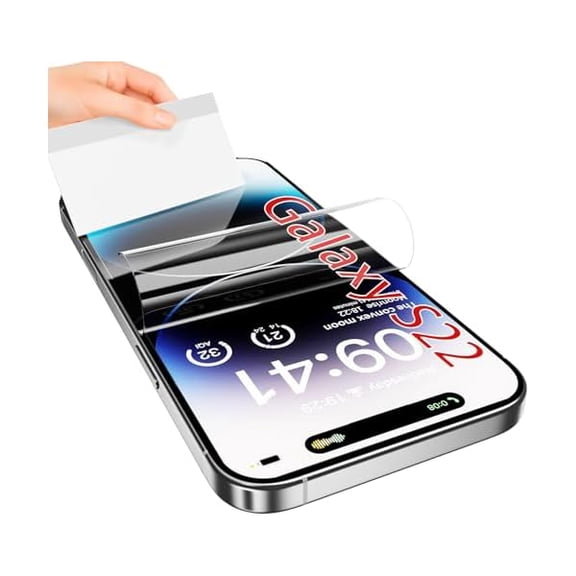 can 3 Pack for Samsung Galaxy S22 TPU Films Screen Protectors, Fingerprint Unlock, HD Clear, Anti Scratch, Bubble Free, Ultra Thin, Easy Installation for Galaxy S22