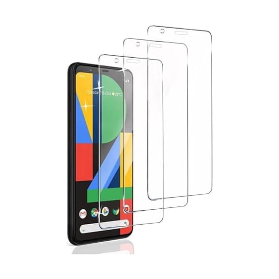 can 3 Pack Screen Protector for Google Pixel 4, 9H Hardness Full Screen Protection HD Tempered Glass Film for Google Pixel 4 - Anti-Fingerprint, Anti Scratch, Easy to Install
