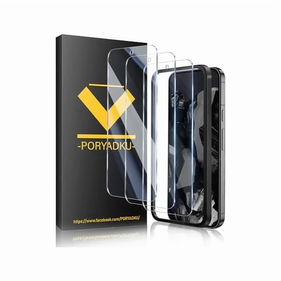 can 3 Pack for Google Pixel 9/9 Pro / 10/10 pro Screen Protector (6.30 inches), Fingerprint Unlock, HD Clear, Case Friendly