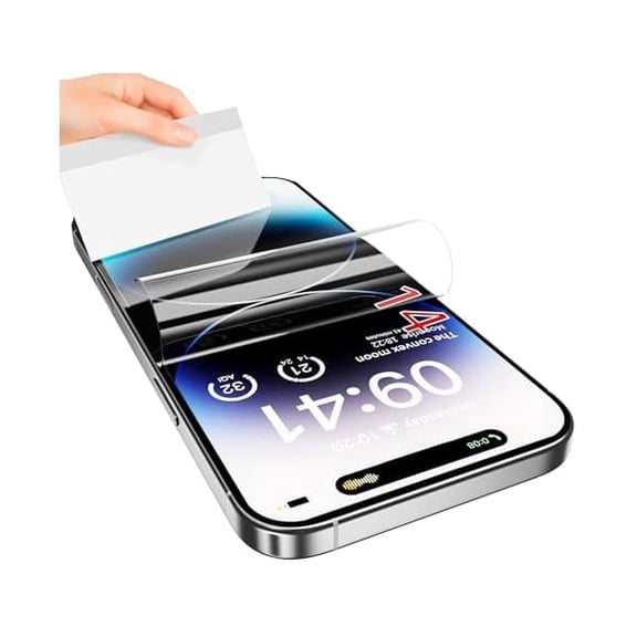 can 3 Pack for iPhone 14 TPU Films Screen Protectors, Fingerprint Unlock, HD Clear, Anti Scratch, Bubble Free, Ultra Thin, Easy Installation for 14