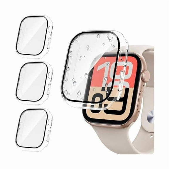 can [3PCS for Apple Watch Screen Protector Case 40mm SE 3/SE 2rd Generation/SE/Series 6/5/4 Accessories, iWatch Protective Face Cover for Women Men, Bumper Tempered Glass for iPhone Watch 40 mm