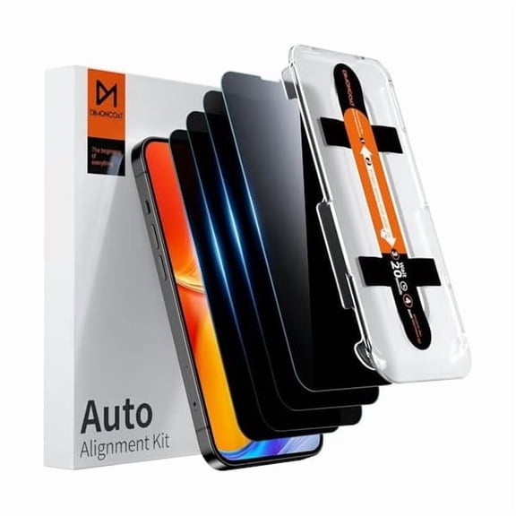 can 4-PACK TOP 9H+ Glass for iPhone 14/13/13 Pro Privacy Screen Protector [Auto Alignment Kit] [10X Military Protection] Tempered Glass Film for iPhone 14/13/13Pro 6.1 inch Case-Friendly