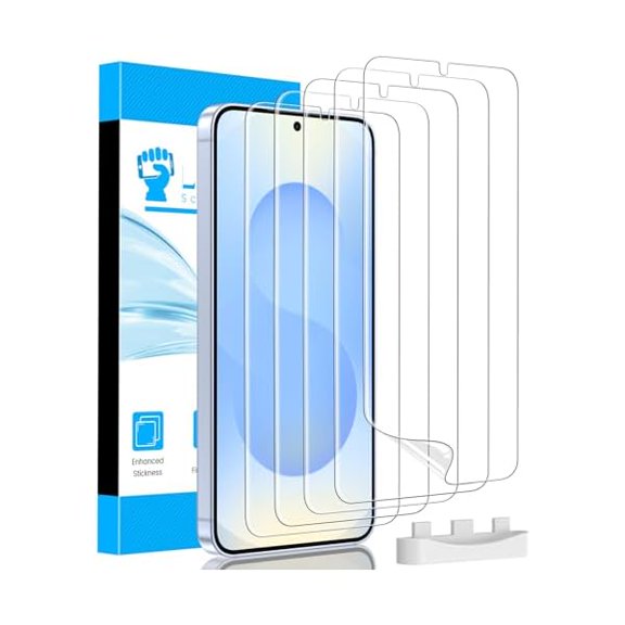 can 5 Pack for Samsung Galaxy S25 Plus Screen Protector [Like Original Fingerprint Unlock], Real Invisible Self-Healing Protective S25+ Film [Not Glass], HD Clear, Case Friendly, Scratch-Resistant