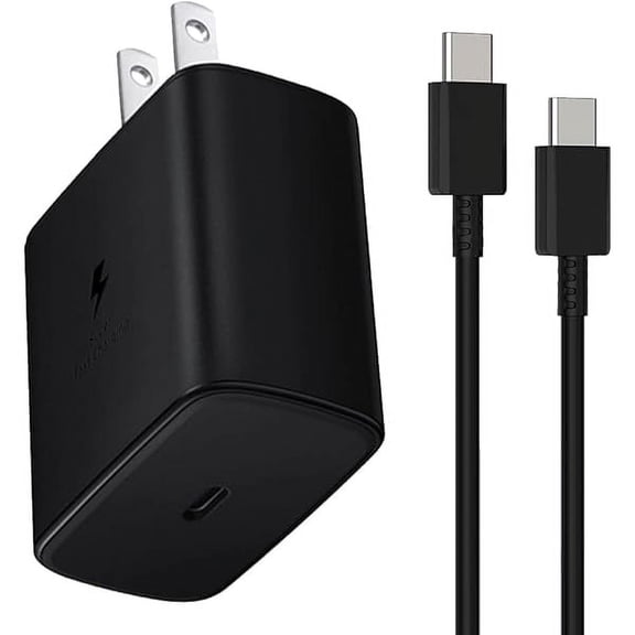 can 65W Super Fast Charging Wall Charger Compatible for Samsungļ¼USB-C Travel Charger with 5FT Charging Cable