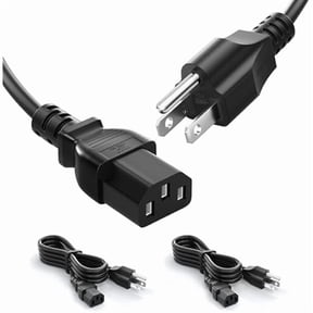can 6ft 10A 125V 18AWG Power Cable for Desktop, Monitor, Printer, Networking Devices, Computer Cord Replacement, 3 Prong AC Cable, PC Power Cord, 2p