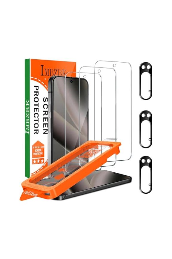 can [Auto-Dust Removal] 3 Pack Screen Protector for Google Pixel 10 Pro [Phone Case Friendly], 3 Tempered Glass Camera Lens Protector Accessories, Military Grade Shatterproof