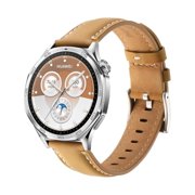 can Bands Compatible with Samsung Galaxy Watch 46mm / Galaxy 3 45mm / Huawei Watch 4/4 Pro / 3/3 Pro / GT4 / GT3 46mm, 22mm Soft Genuine Leather Replacement Strap for Women Men, Yellow brown