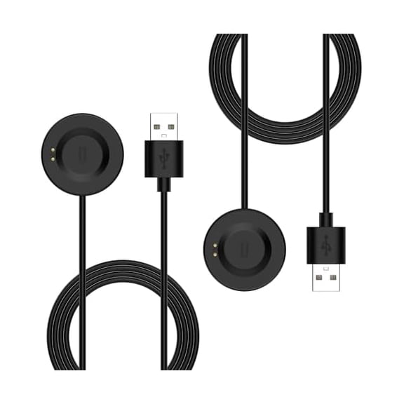 can Charger Intended for iTouch Air4 Smartwatch USB 3.3ft Replacement Charging Cable Compatibility with iTouch Air3 Air SE Sport3 Sport Explorer3 Charging Stand, Charging Dock Station (2, Black)
